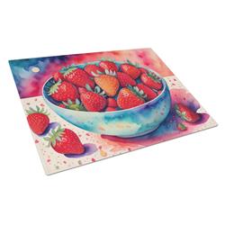 DAC1863LCB 15 x 12 in. Colorful Strawberries Glass Cutting Board - Large