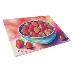 DAC1864LCB 15 x 12 in. Colorful Strawberries Glass Cutting Board - Large