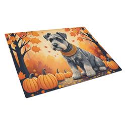 DAC1068LCB 15 x 12 in. Schnauzer Fall Glass Cutting Board - Large
