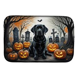21 x 14 in. Unisex Black Labrador Retriever Spooky Halloween Dish Drying Mat