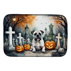 DAC2024DDM 21 x 14 in. Boxer Spooky Halloween Dish Drying Mat