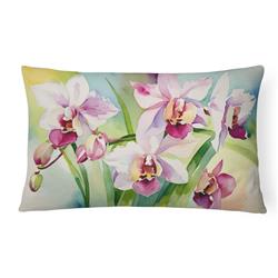 DAC1557PW1216 16 x 12 in. Unisex Orchids in Watercolor Fabric Decorative Pillow