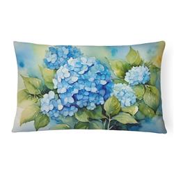 DAC1580PW1216 16 x 12 in. Unisex Hydrangeas in Watercolor Fabric Decorative Pillow