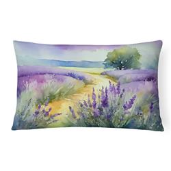 16 x 12 in. Unisex Lavender in Watercolor Fabric Decorative Pillow