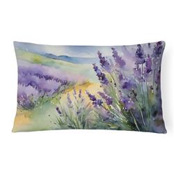 16 x 12 in. Unisex Lavender in Watercolor Fabric Decorative Pillow