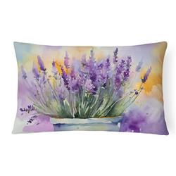 16 x 12 in. Unisex Lavender in Watercolor Fabric Decorative Pillow