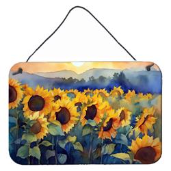 DAC1614DS812 12 x 8 in. Sunflowers in Watercolor Wall or Door Hanging Prints