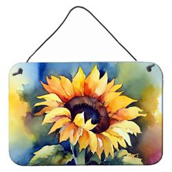 DAC1615DS812 12 x 8 in. Sunflowers in Watercolor Wall or Door Hanging Prints