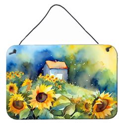 DAC1616DS812 12 x 8 in. Sunflowers in Watercolor Wall or Door Hanging Prints