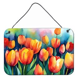 DAC1620DS812 12 x 8 in. Tulips in Watercolor Wall or Door Hanging Prints