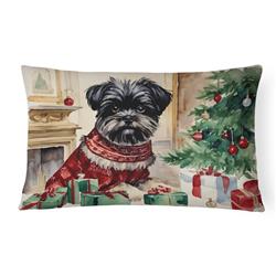 16 x 12 in. Unisex Affenpinscher Christmas Fabric Decorative Pillow