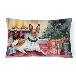 16 x 12 in. Unisex Basenji Christmas Fabric Decorative Pillow