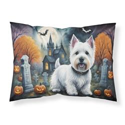 20.5 x 30 in. Unisex Westie Spooky Halloween Fabric Standard Pillowcase