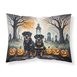 DAC2063PILLOWCASE 20.5 x 30 in. Unisex Rottweiler Spooky Halloween Fabric Standard Pillowcase