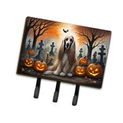 DAC2003TH68 9 x 6 in. Unisex Afghan Hound Spooky Halloween Leash or Key Holder