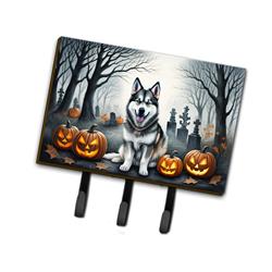 DAC2007TH68 9 x 6 in. Unisex Alaskan Malamute Spooky Halloween Leash or Key Holder