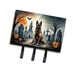 DAC2013TH68 9 x 6 in. Unisex Belgian Malinois Spooky Halloween Leash or Key Holder