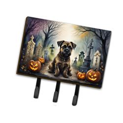 DAC2019TH68 9 x 6 in. Unisex Border Terrier Spooky Halloween Leash or Key Holder