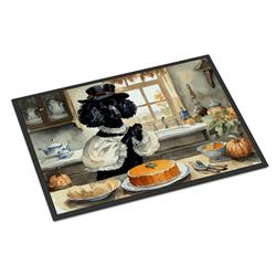 24 x 36 in. Unisex Poodle Fall Kitchen Pumpkins Indoor or Outdoor Mat