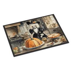 24 x 36 in. Unisex Poodle Fall Kitchen Pumpkins Indoor or Outdoor Mat