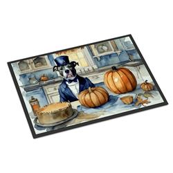18 x 27 in. Unisex Pit Bull Terrier Fall Kitchen Pumpkins Doormat