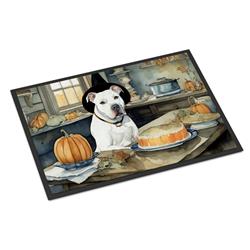 18 x 27 in. Unisex Pit Bull Terrier Fall Kitchen Pumpkins Doormat