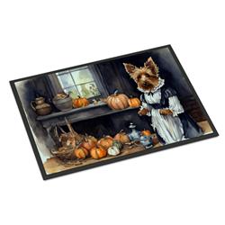 18 x 27 in. Unisex Australian Terrier Fall Kitchen Pumpkins Doormat