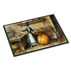 18 x 27 in. Unisex Italian Greyhound Fall Kitchen Pumpkins Doormat