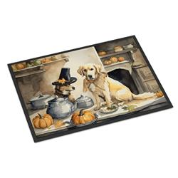 18 x 27 in. Unisex Yellow Lab Fall Kitchen Pumpkins Doormat