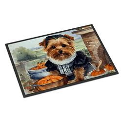 18 x 27 in. Unisex Norfolk Terrier Fall Kitchen Pumpkins Doormat