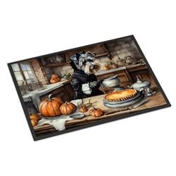 18 x 27 in. Unisex Schnauzer Fall Kitchen Pumpkins Doormat