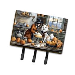 9 x 6 in. Unisex American Eskimo Fall Kitchen Pumpkins Leash or Key Holder