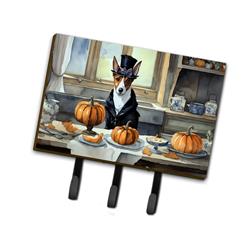 9 x 6 in. Unisex Basenji Fall Kitchen Pumpkins Leash or Key Holder