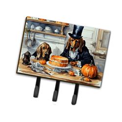 9 x 6 in. Unisex Bloodhound Fall Kitchen Pumpkins Leash or Key Holder