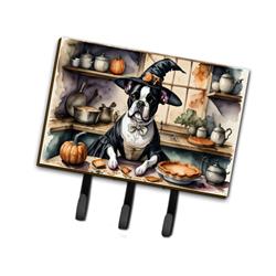 9 x 6 in. Unisex Boston Terrier Fall Kitchen Pumpkins Leash or Key Holder