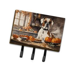 9 x 6 in. Unisex Boxer Fall Kitchen Pumpkins Leash or Key Holder