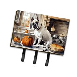 9 x 6 in. Unisex Boxer Fall Kitchen Pumpkins Leash or Key Holder