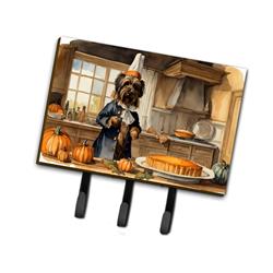 9 x 6 in. Unisex Briard Fall Kitchen Pumpkins Leash or Key Holder