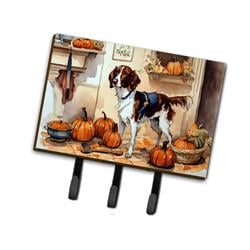 9 x 6 in. Unisex Brittany Fall Kitchen Pumpkins Leash or Key Holder