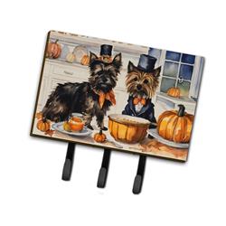 9 x 6 in. Unisex Cairn Terrier Fall Kitchen Pumpkins Leash or Key Holder