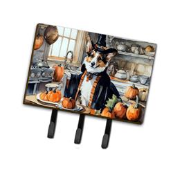 9 x 6 in. Unisex Corgi Fall Kitchen Pumpkins Leash or Key Holder