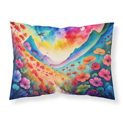 20.5 x 30 in. Unisex Geraniums in Color Fabric Standard Pillowcase