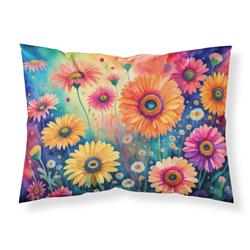20.5 x 30 in. Unisex Gerbera Daisies in Color Fabric Standard Pillowcase