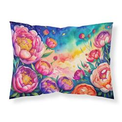 20.5 x 30 in. Unisex Peonies in Color Fabric Standard Pillowcase