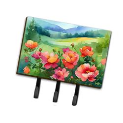 9 x 6 in. Unisex Iowa Wild Prairie Roses in Watercolor Leash or Key Holder