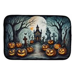 DAC2215DDM 21 x 14 in. Graveyard Spooky Halloween Dish Drying Mat