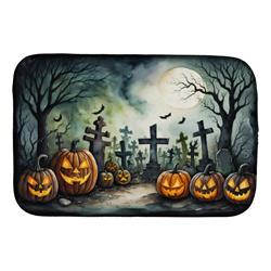 DAC2217DDM 21 x 14 in. Graveyard Spooky Halloween Dish Drying Mat