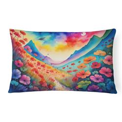16 x 12 in. Unisex Geraniums in Color Fabric Decorative Pillow