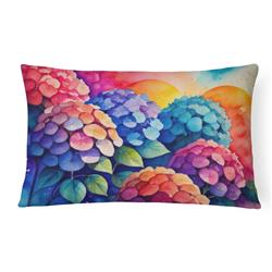 16 x 12 in. Unisex Hydrangeas in Color Fabric Decorative Pillow
