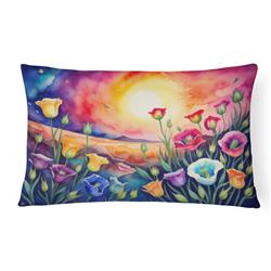 16 x 12 in. Unisex Lisianthus in Color Fabric Decorative Pillow